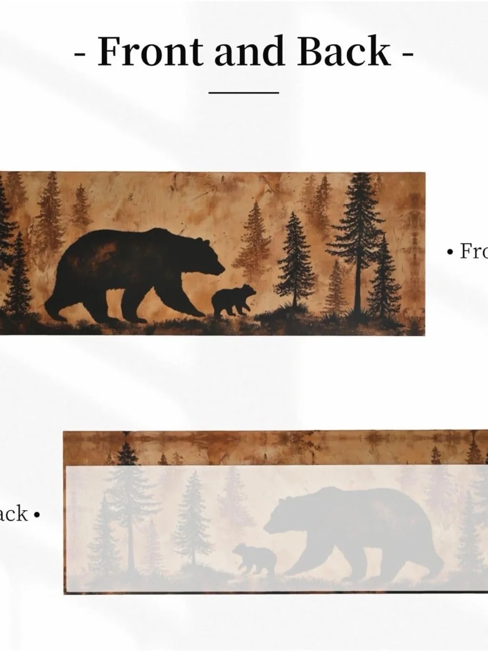 Forest Bear Cabin Short Rod Pocket Valance (1 Panel) 54”W x 18” L